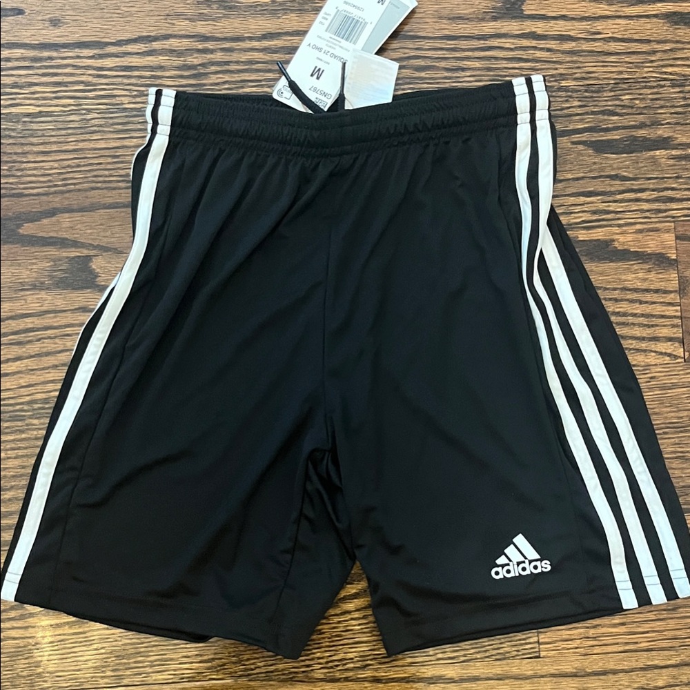 Adidas Black Shorts with Triple White Stripes